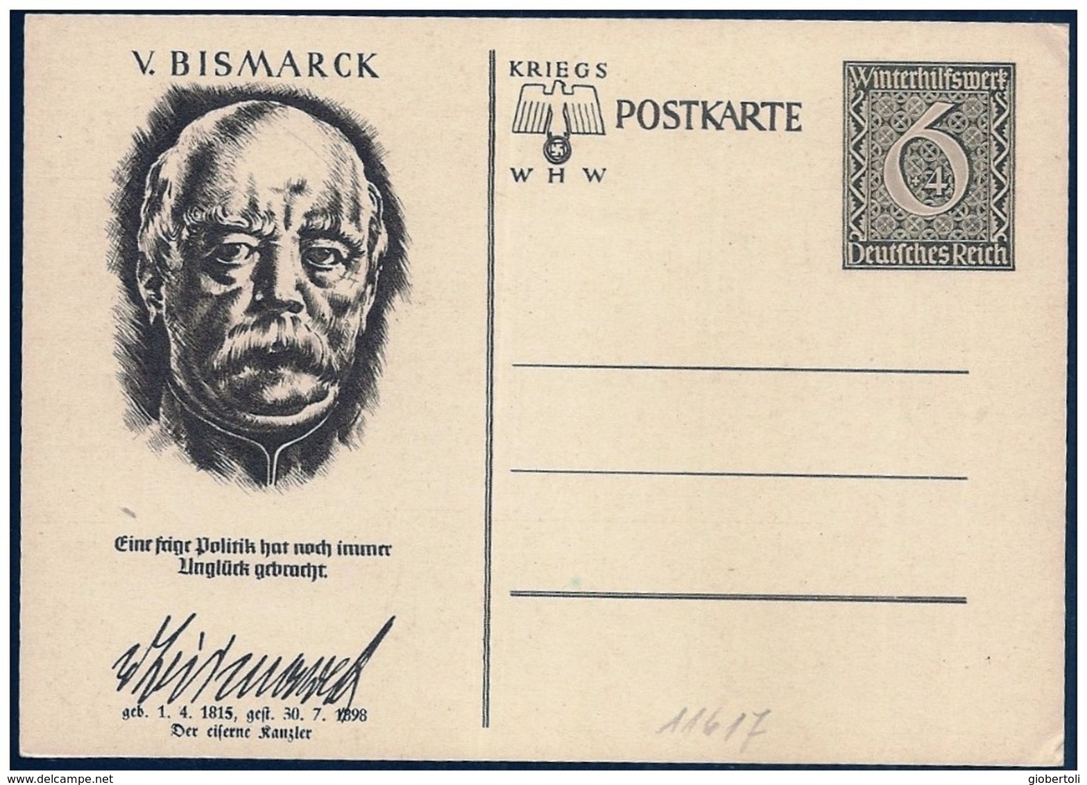 Germania/Allemagne/Germany: Intero, Stationery, Entier, Otto Von Bismarck - Non Classificati