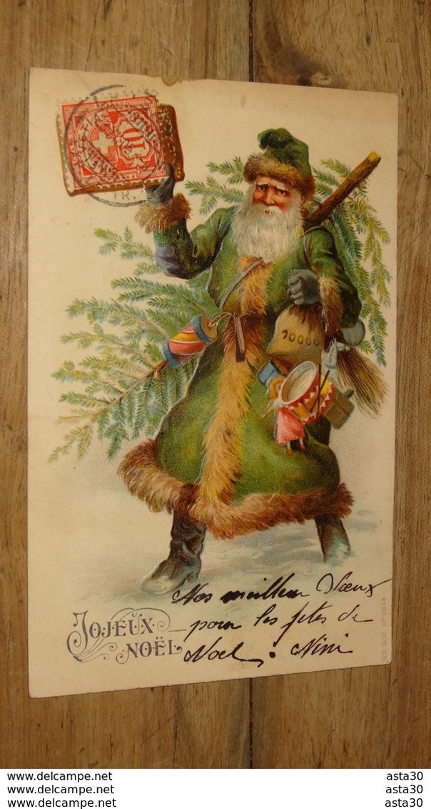 Carte Postale Pere Noel, Santa Claus , Carte Gaufrée De 1905 …... … PHI.......2947 - Santa Claus
