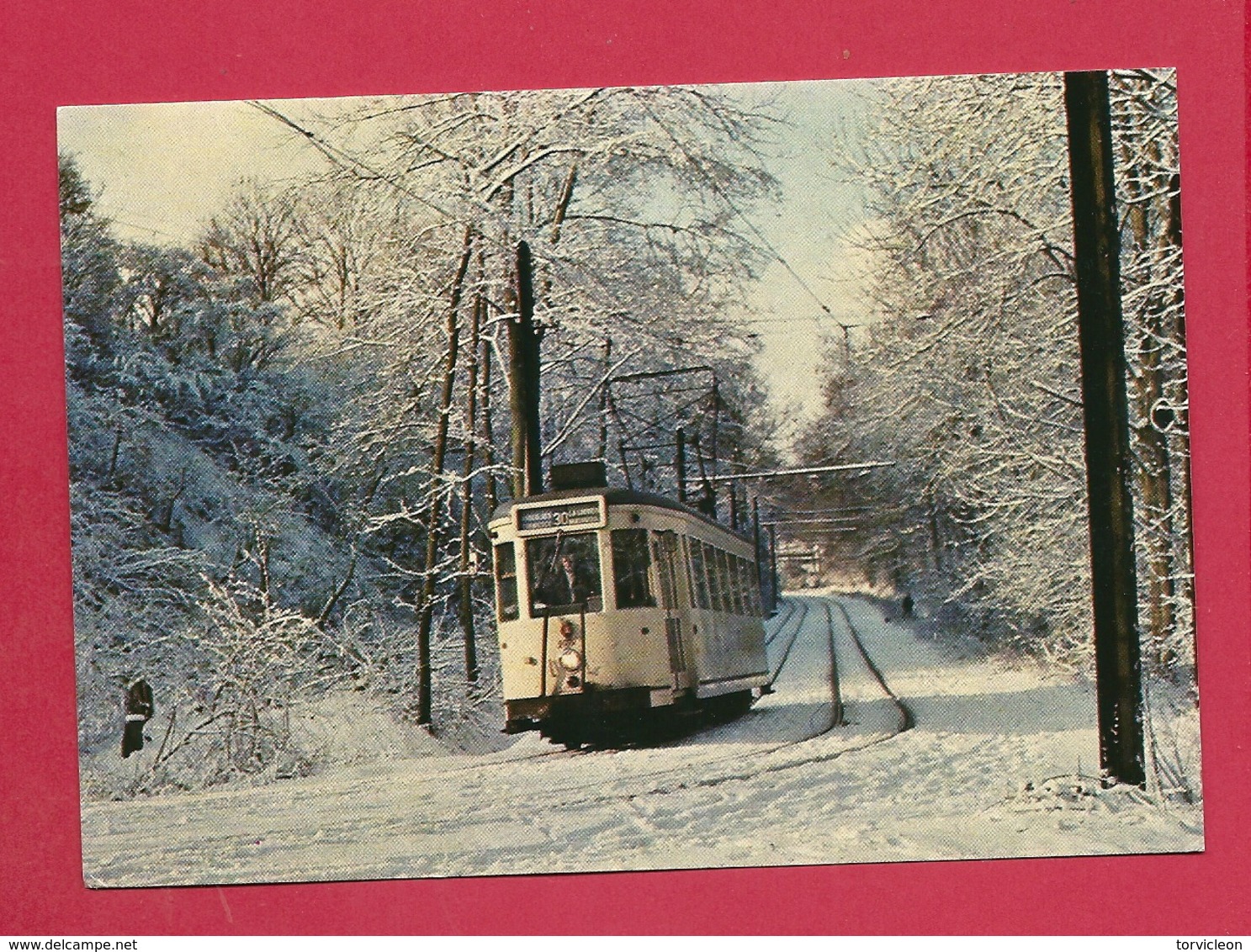 C.P. Mariemont = Le  TRAM  En  Hiver - Morlanwelz