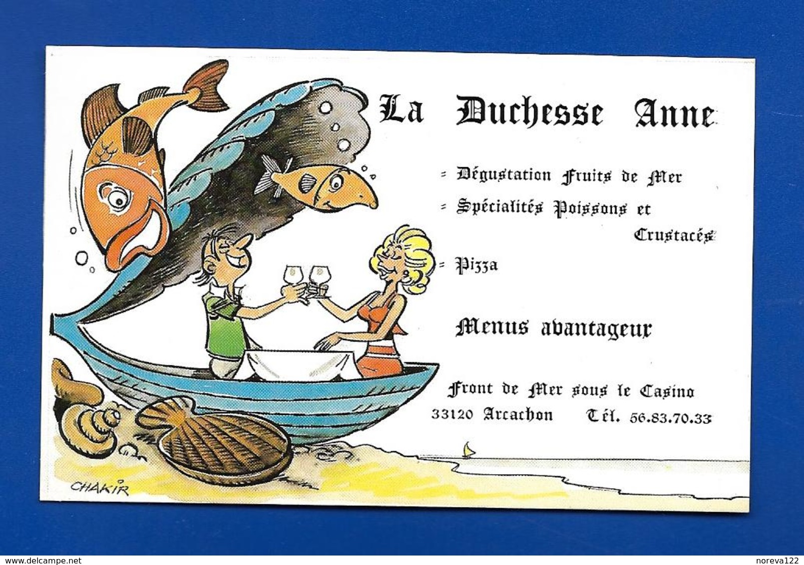 Carte De Restaurant LA DUCHESSE ANNE Arcachon 33 - Other & Unclassified