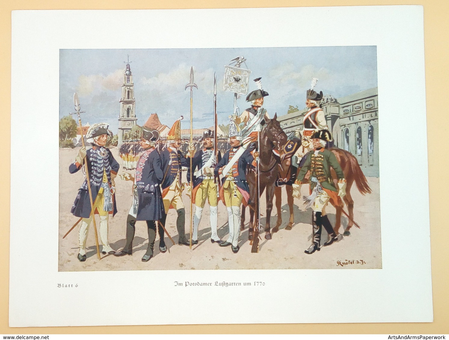 Im Potsdammer Lustgarten Um 1770, Blatt 6, Um 1937. - Uniforms