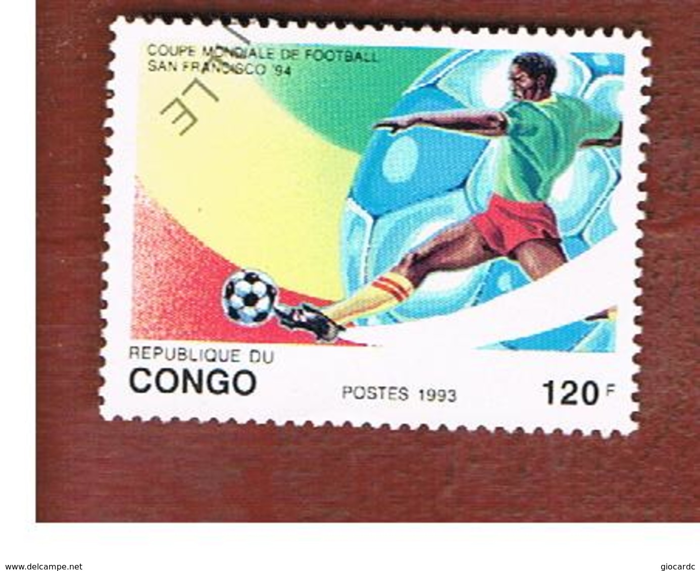 CONGO (BRAZZAVILLE) - SG 1345  -  1993  WORLD CUP FOOTBALL  - USED ° - Usati