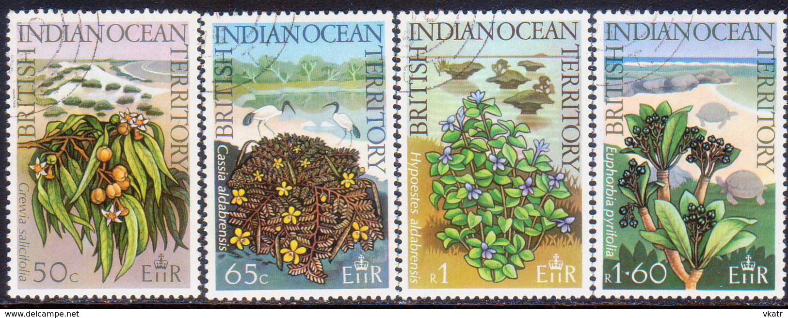 British Indian Ocean Territory 1975 SG 77-80 Compl.set Used Wildlife(3rd Series) - British Indian Ocean Territory (BIOT)