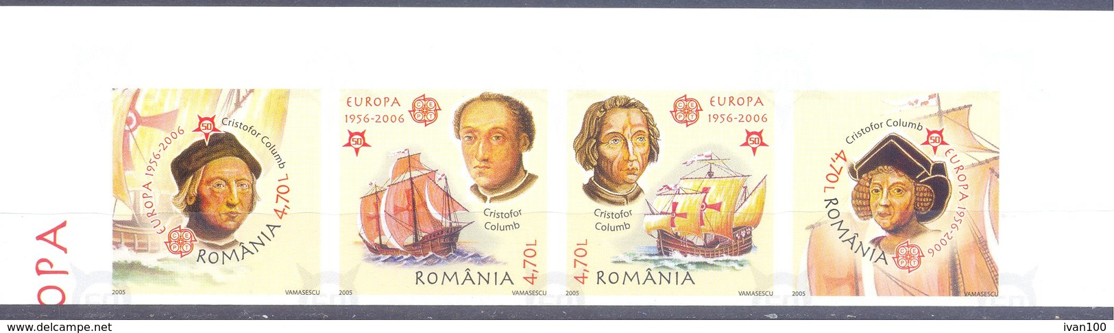 2005. Romania, 50y Of The First Europa Stamp, Set Imperforated, Mint/** - Neufs