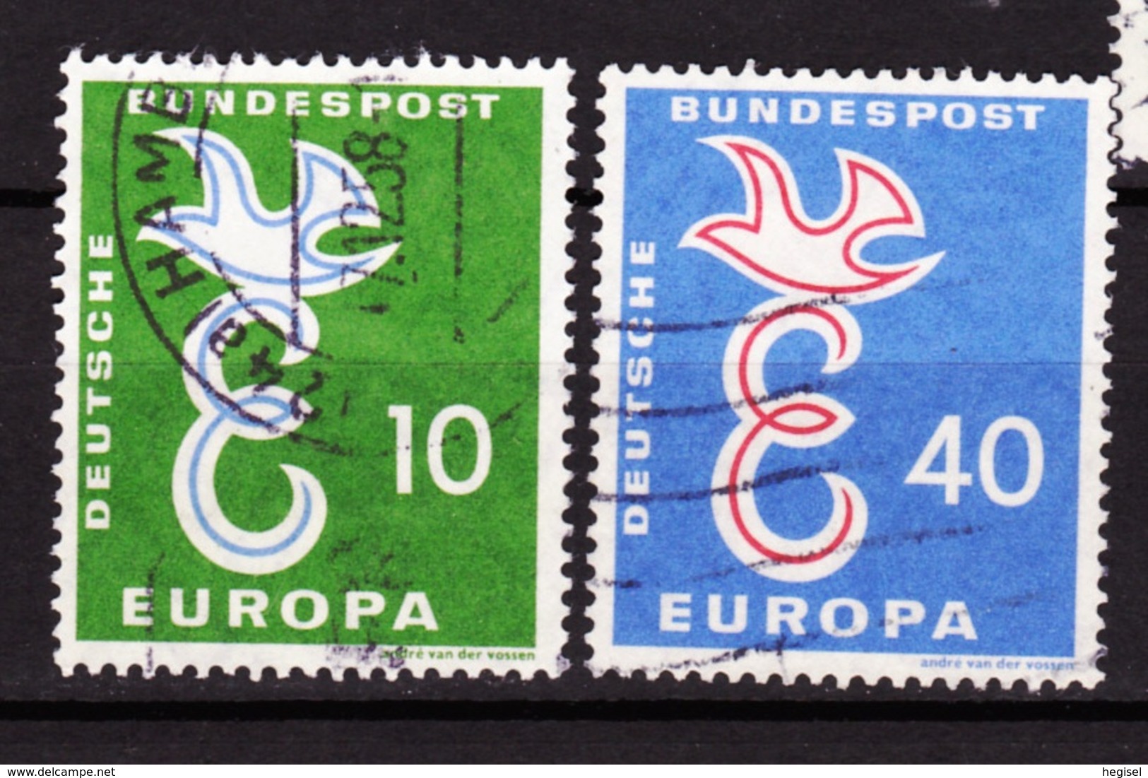 1958 Deutsche Bundespost, CEPT, Gebraucht - 1958