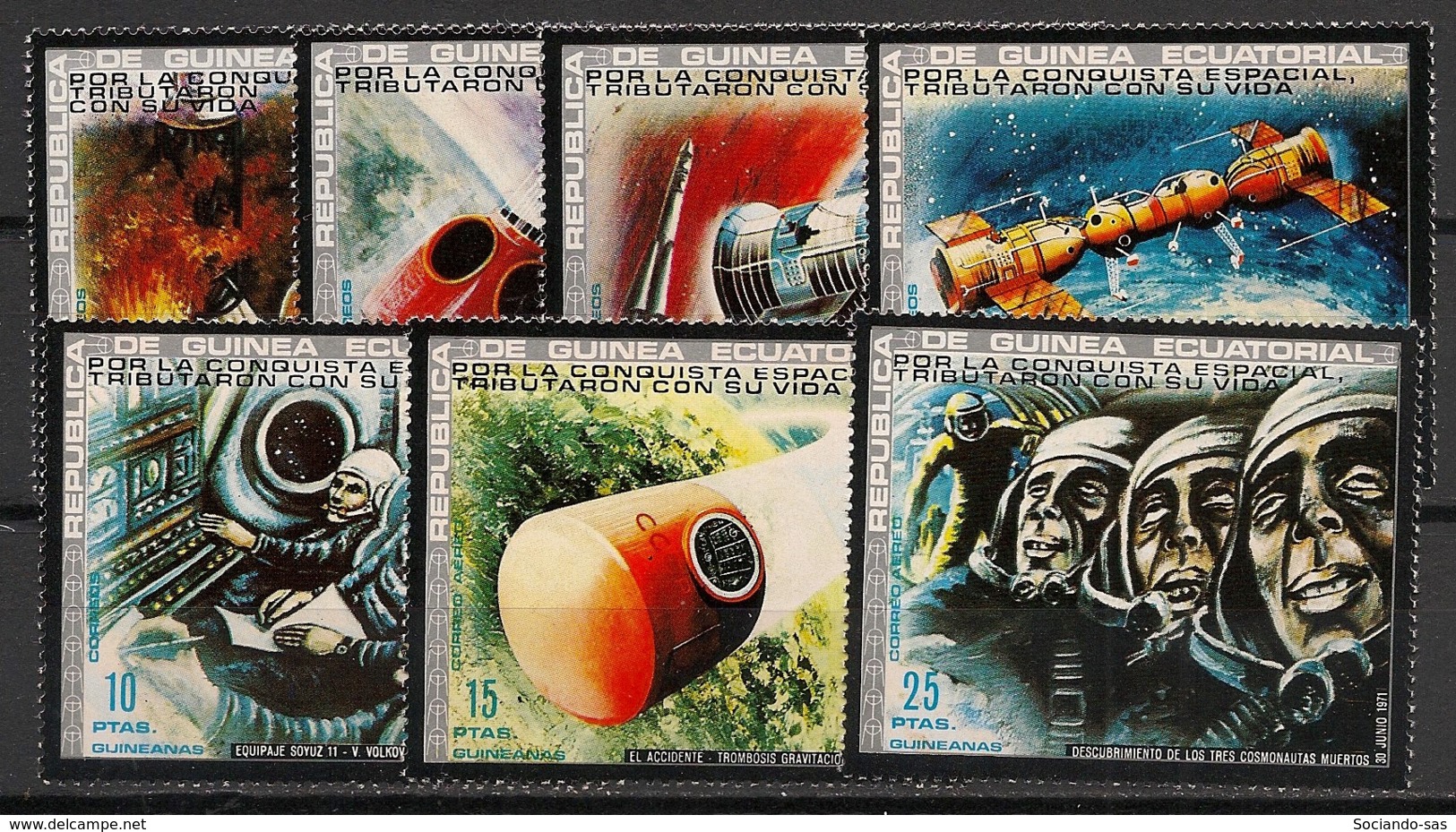 Guinée  équatoriale - 1972 - N°Mi. 190 à 196 - Espace - Neuf Luxe ** / MNH / Postfrisch - Equatorial Guinea