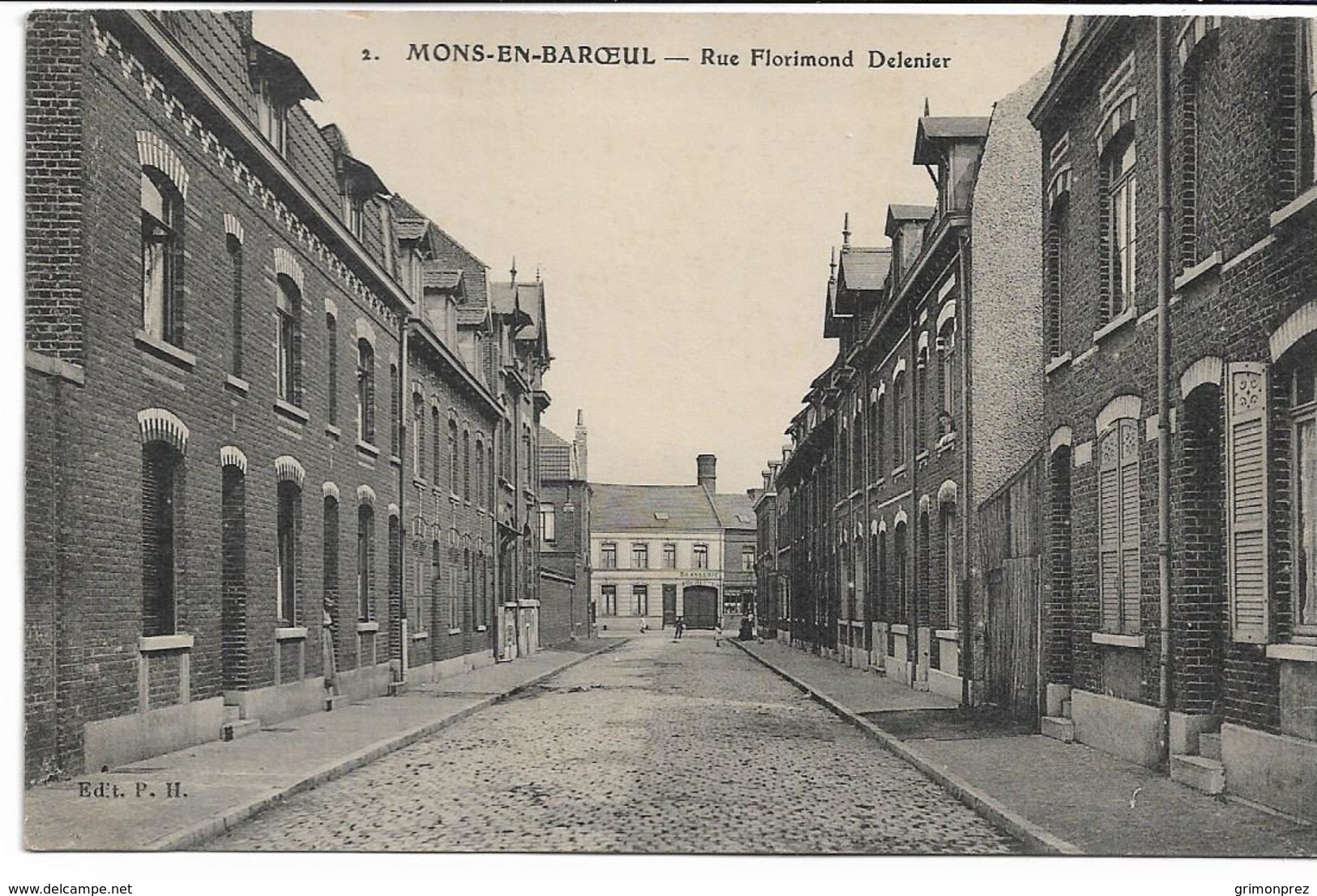 CPA NORD 59 MONS-EN-BAROEUL  Rue Florimond Delmer  édit PH N°2 - Autres & Non Classés