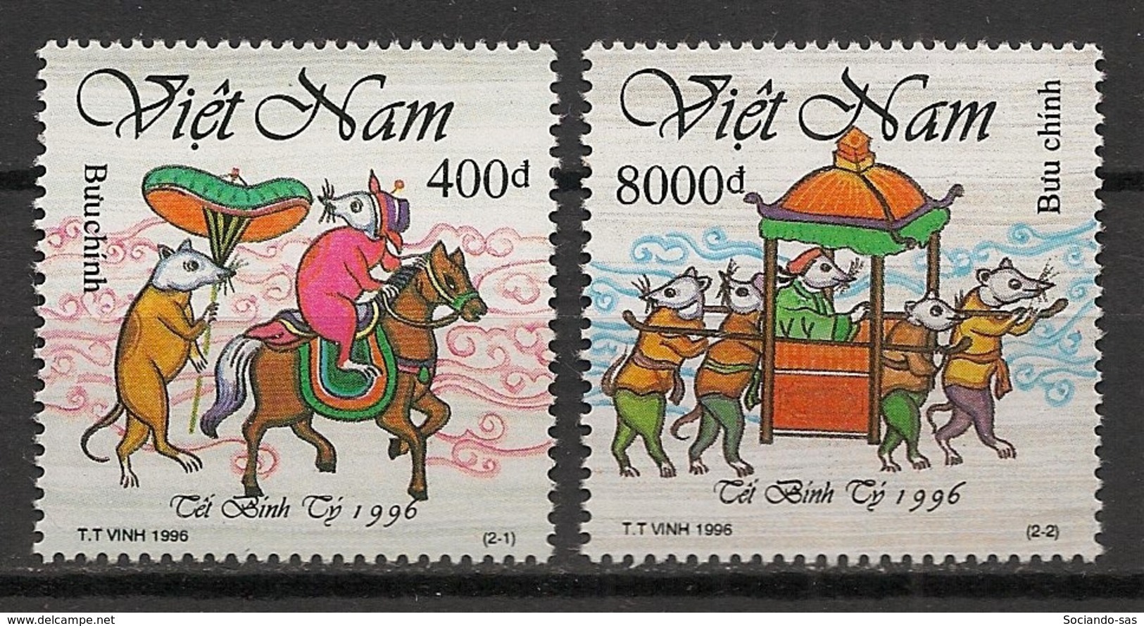 Vietnam - 1996 - N°Yv. 1596 à 1597 - Année Du Rat - Neuf Luxe ** / MNH / Postfrisch - Vietnam