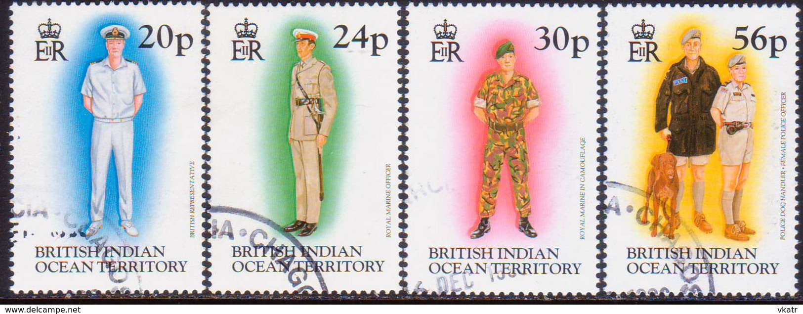 British Indian Ocean Territory 1996 SG 189-92 Compl.set Used Uniforms - British Indian Ocean Territory (BIOT)