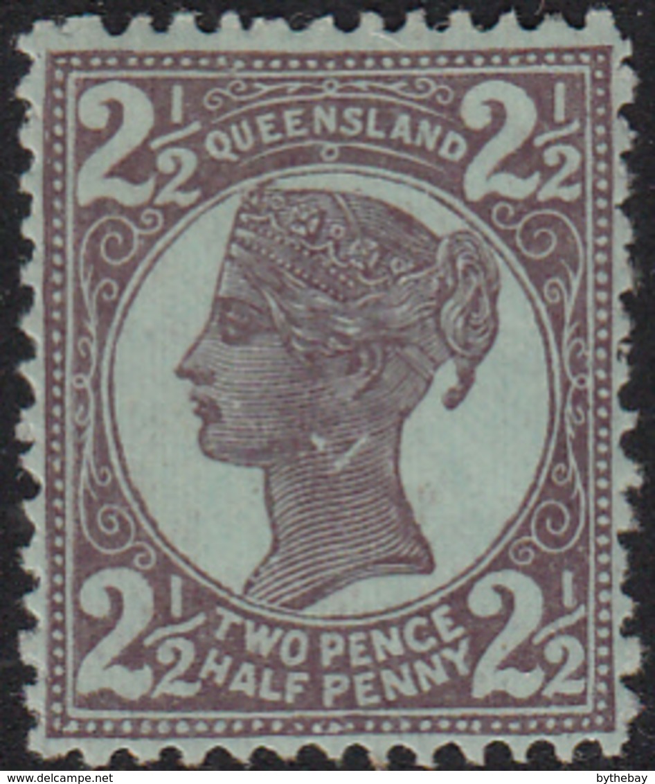 Queensland 1897-1900 MH Sc 116 2 1/2p Victoria, Blue Paper - Ungebraucht