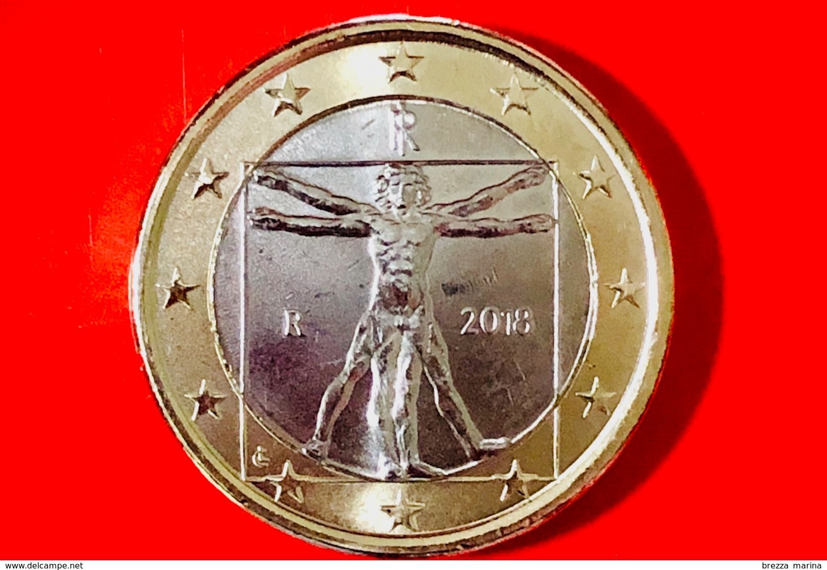 ITALIA - 2018 - Moneta - Leonardo Da Vinci, Proporzioni Ideali Del Corpo Umano - Euro - 1.00 - Italia