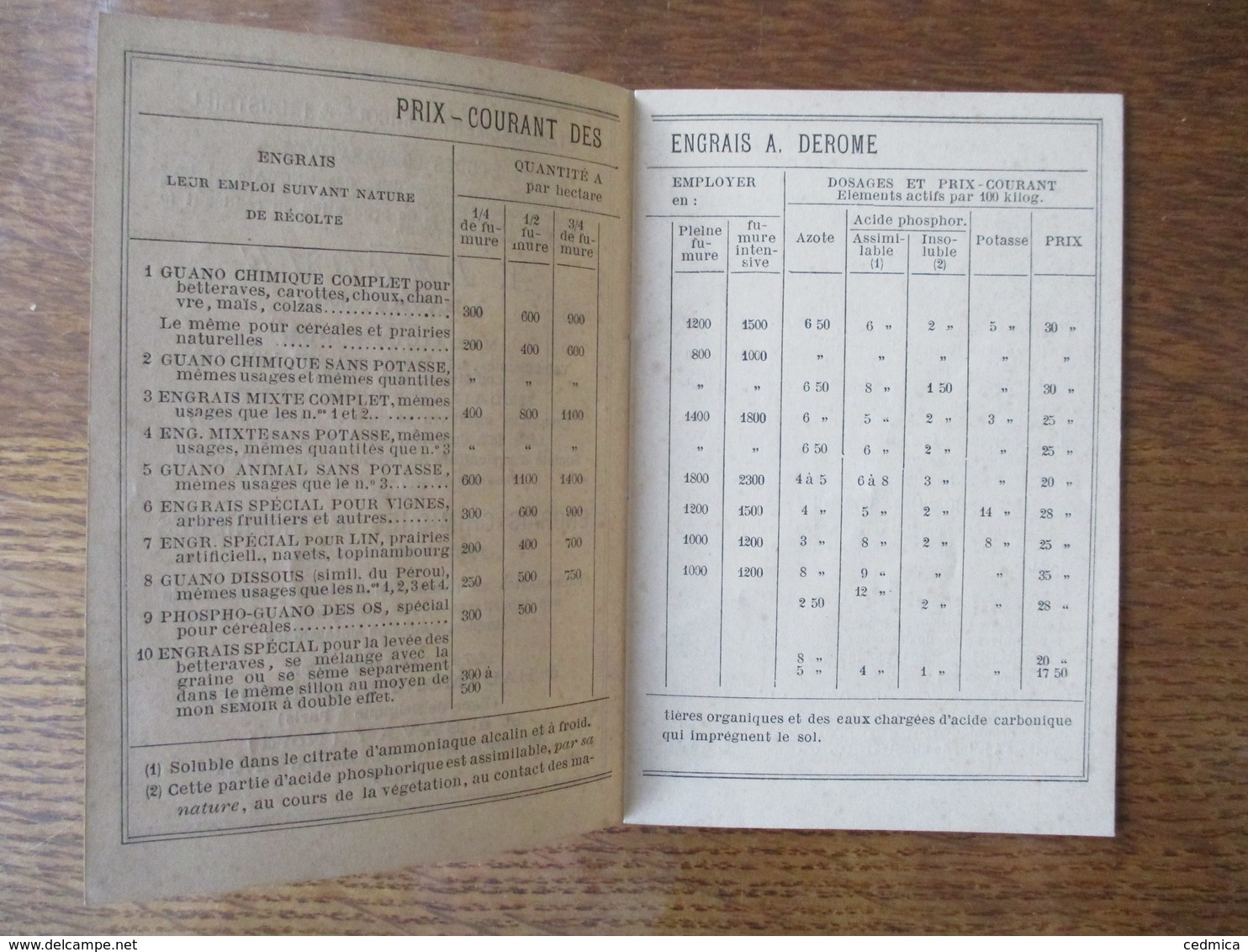 1877 A. DEROME A BAVAY ETABLISSEMENTS A HAUTMONT ET AULNOYE ENGRAIS CHIMIQUES ET ORGANIQUES 12 PAGES - Advertising