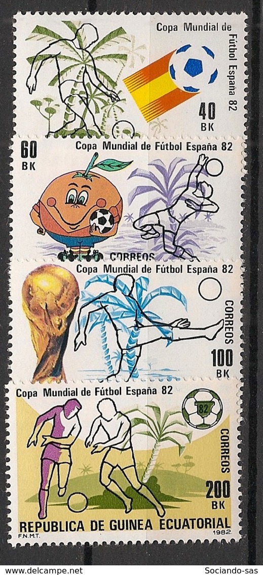 Guinée  équatoriale - 1982 - N°Mi. 1630 à 1633 - Football World Cup 82 - Neuf Luxe ** / MNH / Postfrisch - 1982 – Spain