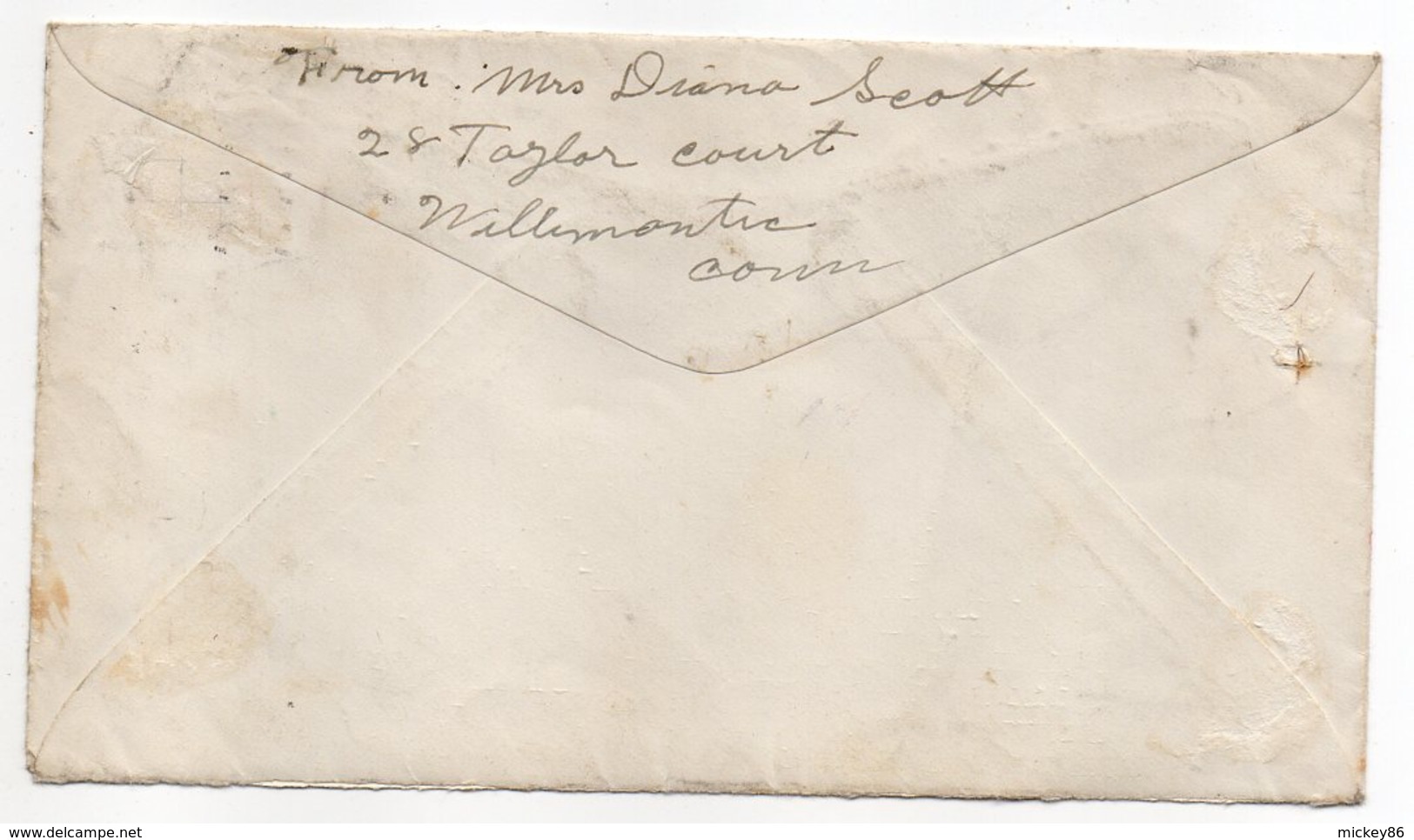 USA-1948--Lettre De WILLIMANTIC (Conn) Pour PAGNY SUR MOSELLE (France)--timbres--cachets - Briefe U. Dokumente