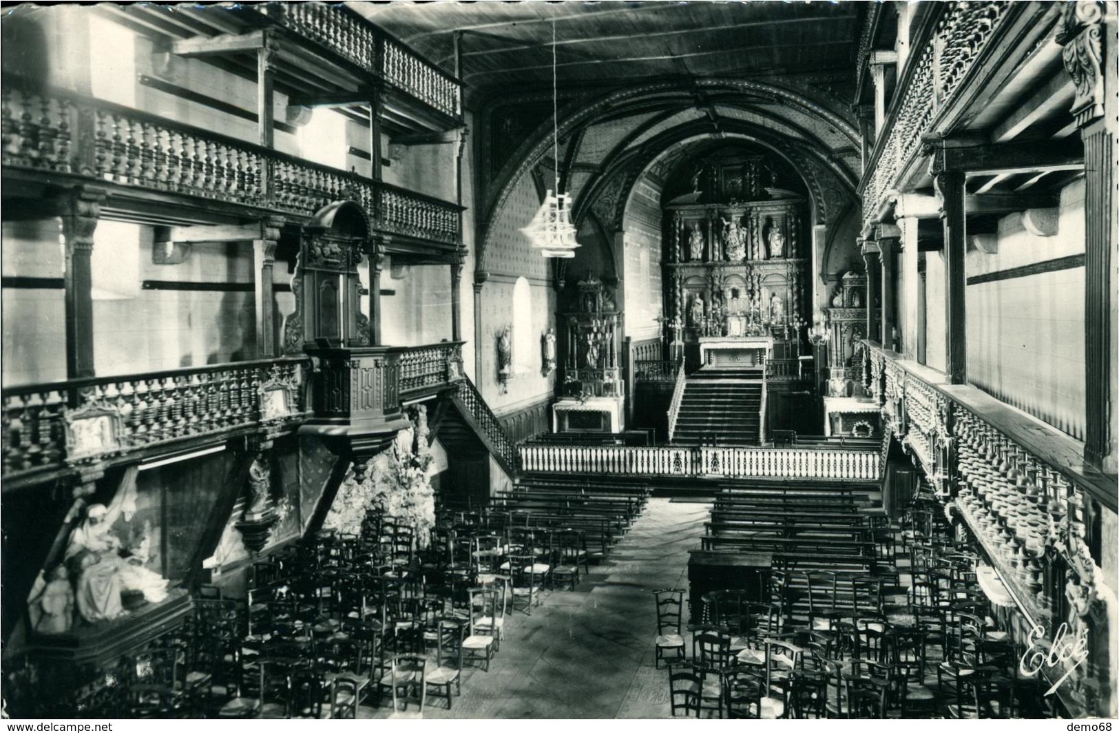 ASCAIN Cpa 64 Pyrénées Atlantiques Intérieur De L'Eglise Ed L. CHATAGNEAU - Ascain