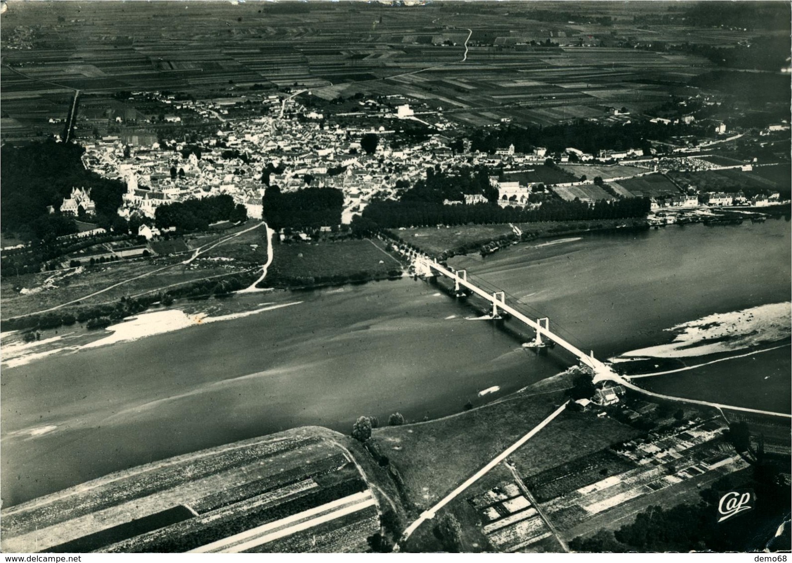 MEUNG-SUR-LOIRE Vue Générale Photo Aérienne Ed CAP (4 Points De Colle Au Verso) - Sonstige & Ohne Zuordnung