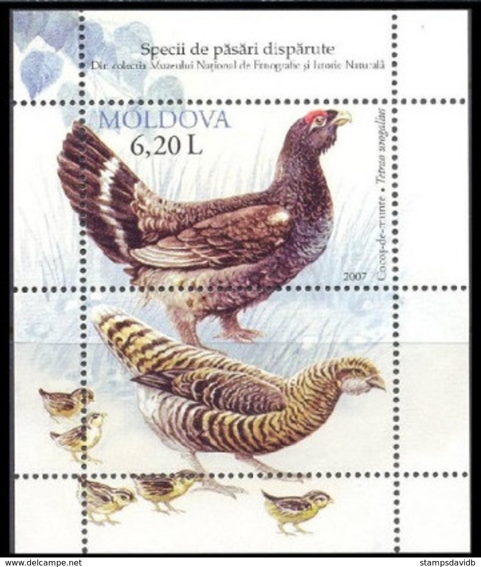 2007	Moldova	594/B94	Birds	5,00 € - Patrijzen, Kwartels