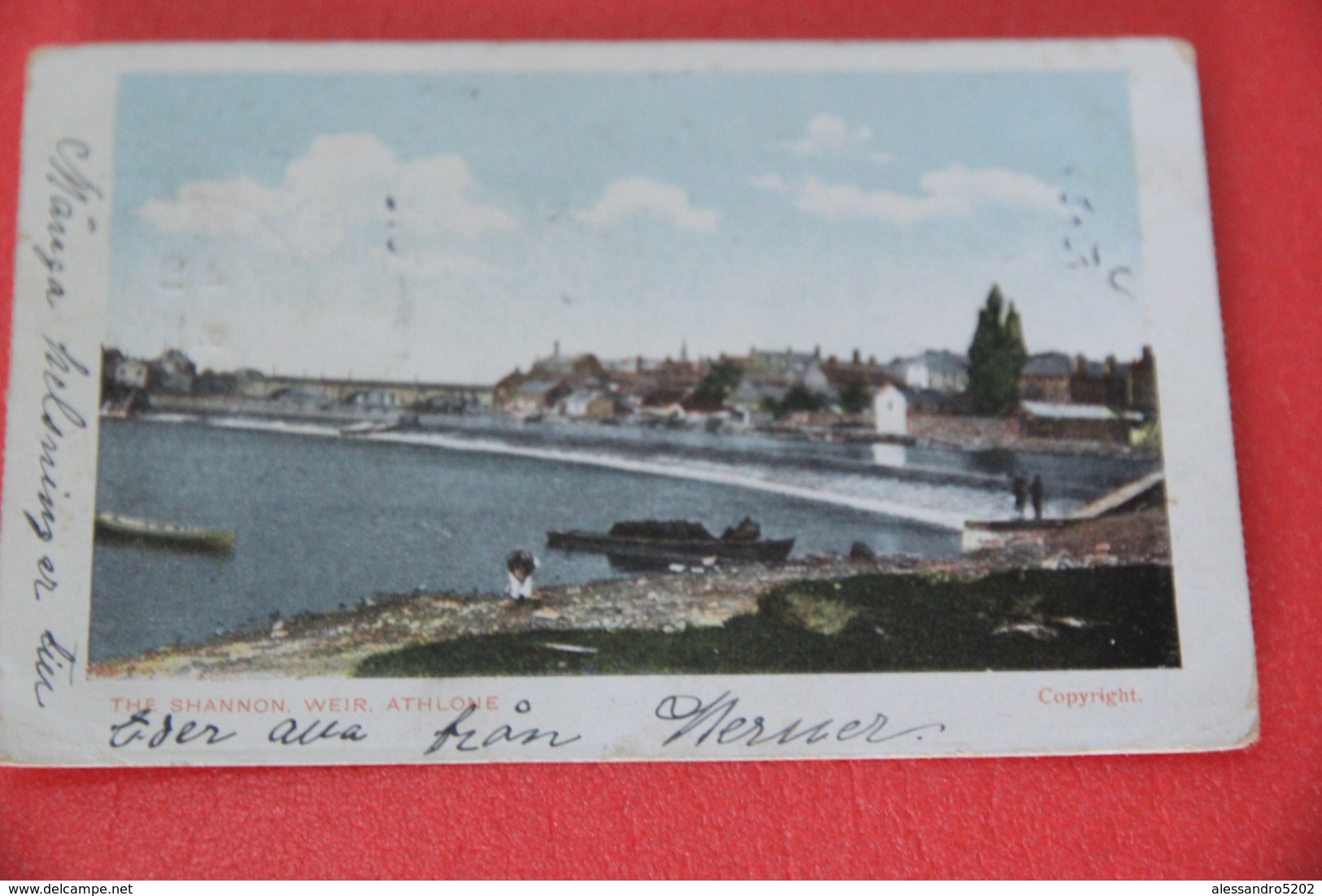 Ireland Baile Átha Luain Athlone The Shannon Weir 1905  Rare+++++ - Otros & Sin Clasificación