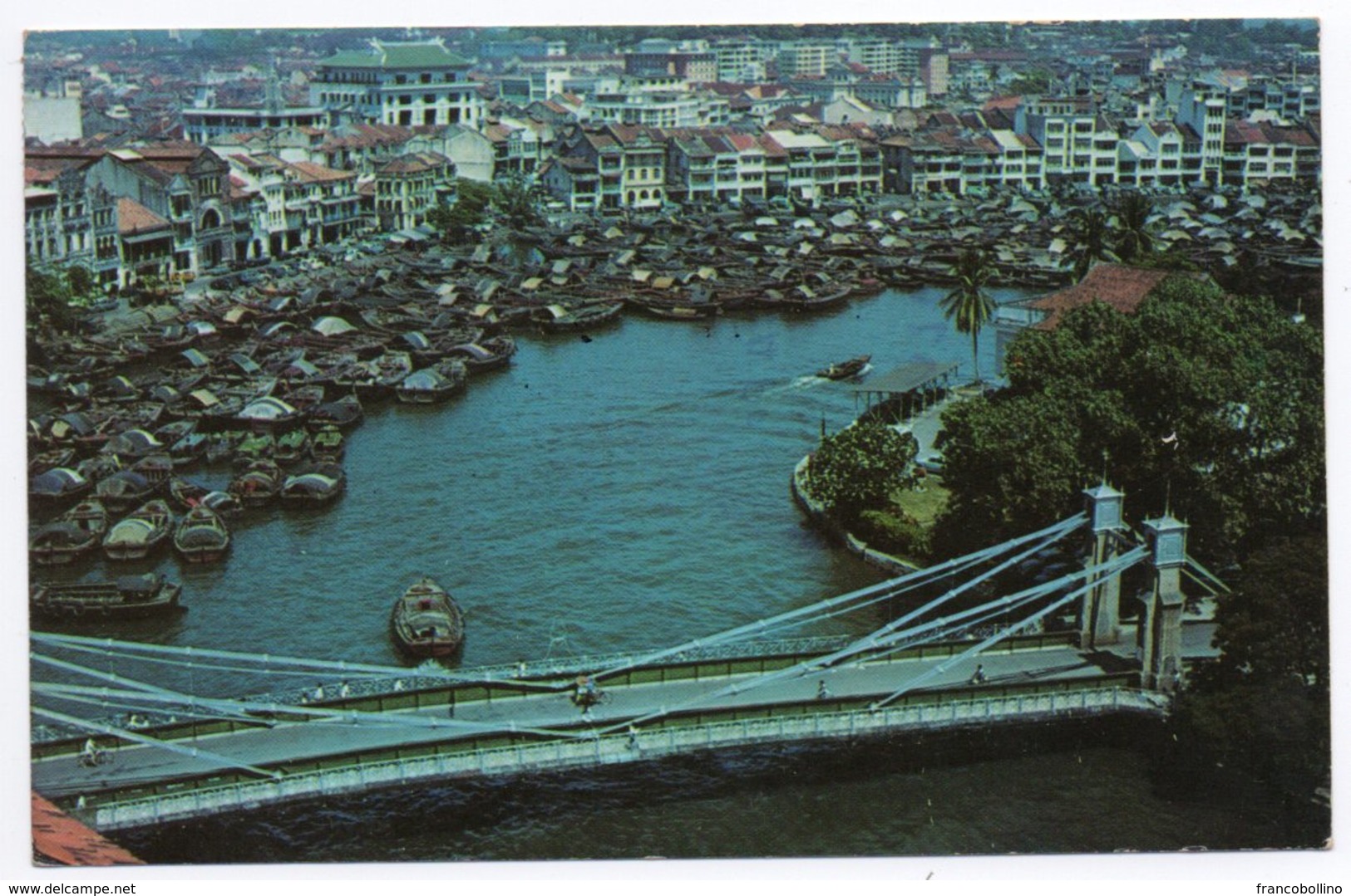 SINGAPORE - THE SINGAPORE RIVER / CIRCULATED FROM INDIA-1961 - Singapore