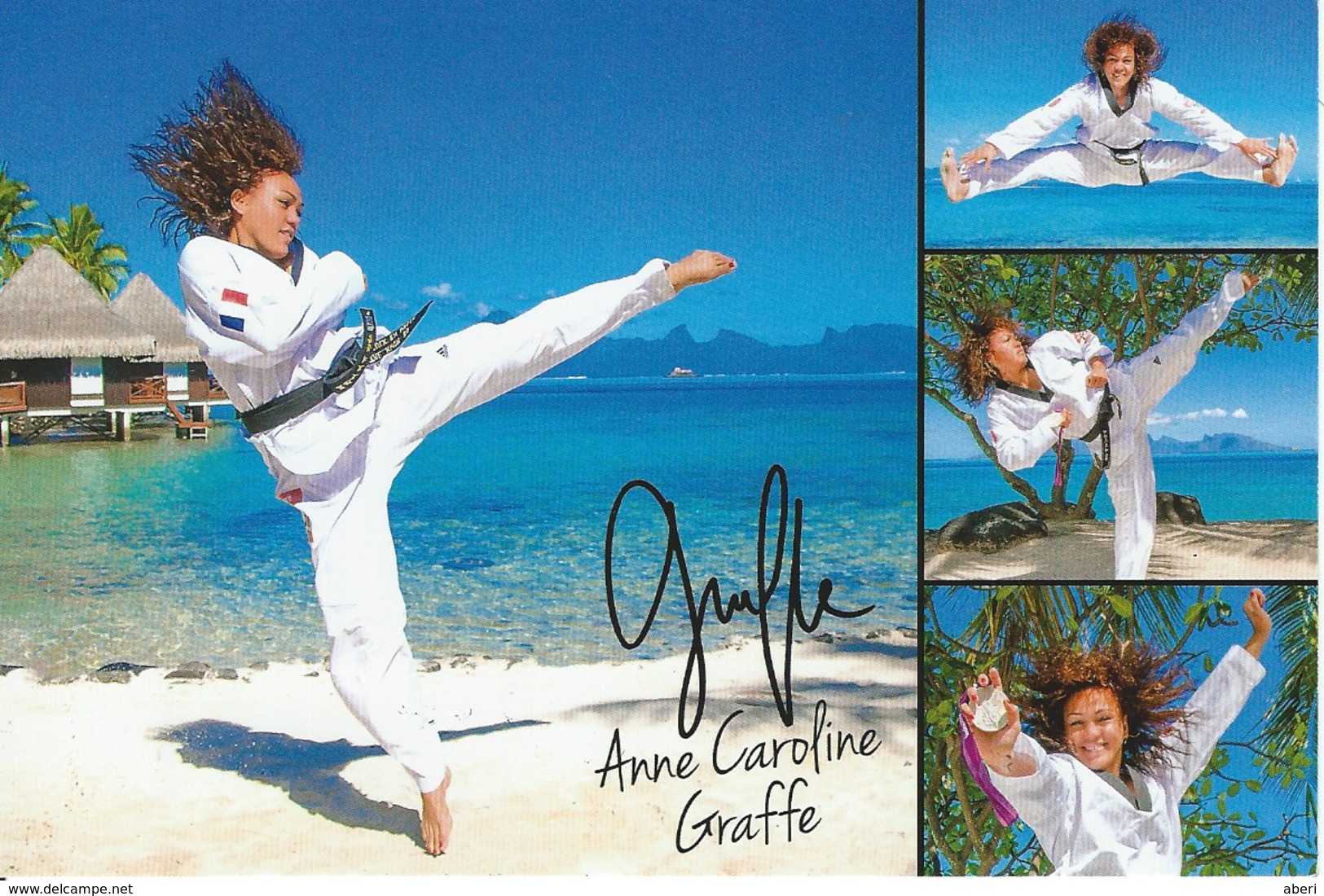 13057 PAP  CAROLINE GRAFFE  - Championne Du Monde Et Vice Championne Olympique TAEKWONDO - TAHITI - POLYNÉSIE - 2012 - Lettres & Documents