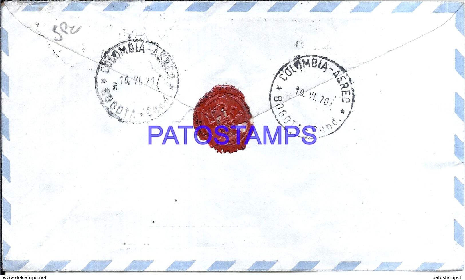 117348 ARGENTINA BUENOS AIRES COVER YEAR 1970 REGISTERED CIRCULATED TO COLOMBIA NO POSTCARD - Andere & Zonder Classificatie