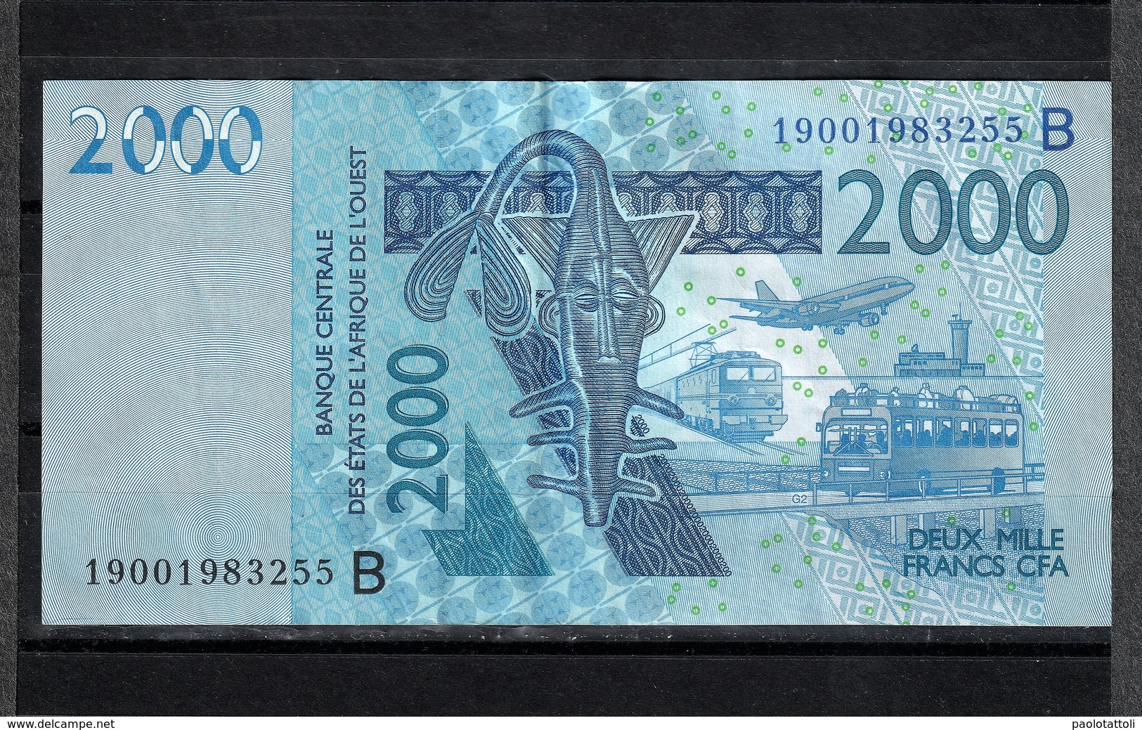 Benin, 2003- Banque Centrale Des ètats De L'Afrique De L'ouest. 2000 Francs, VF. RECTO - Bénin