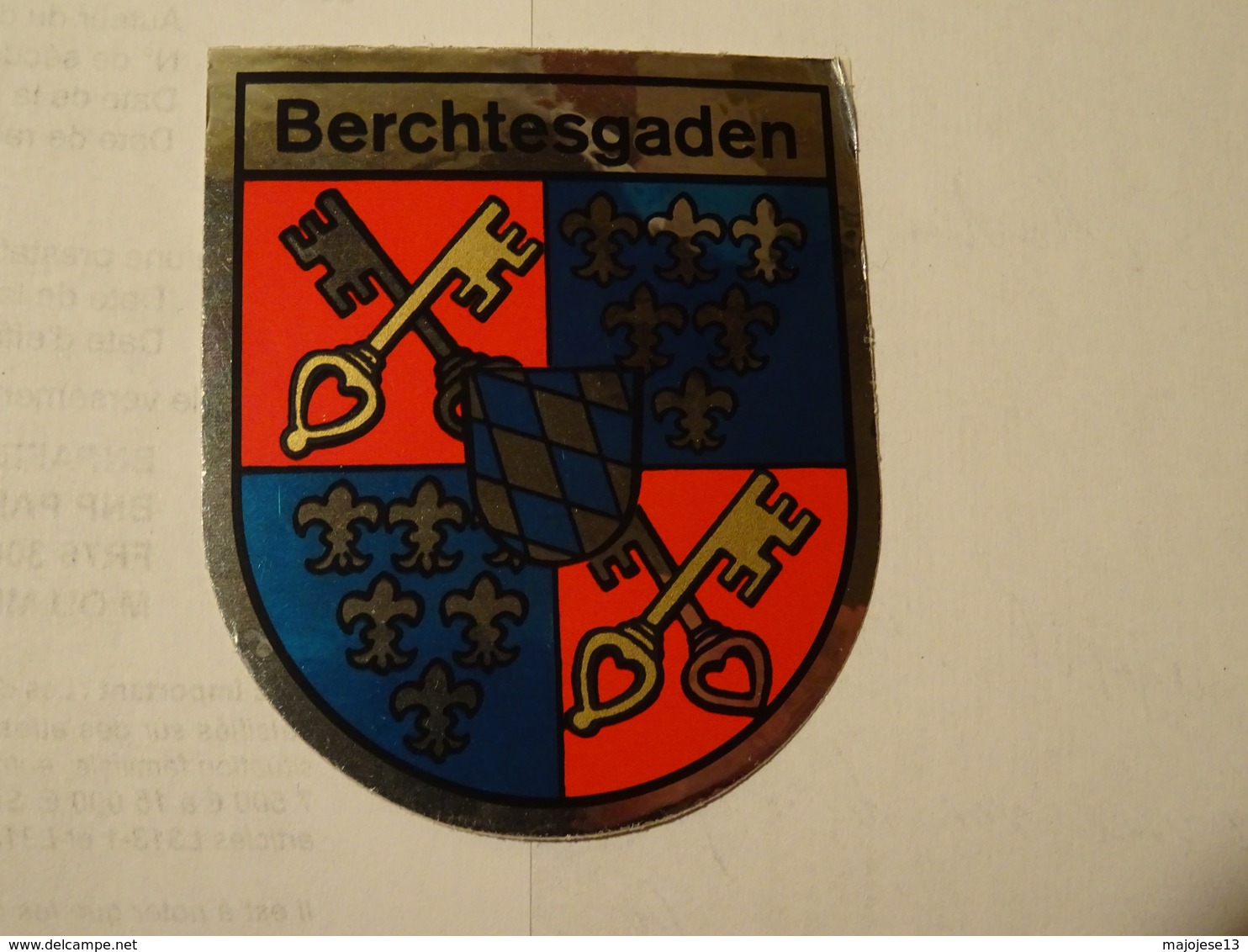 Blason écusson Autocollant Adhésif Sticker Berchtesgaden, Aufkleber Wappen, Adesivi Stemma - Obj. 'Souvenir De'