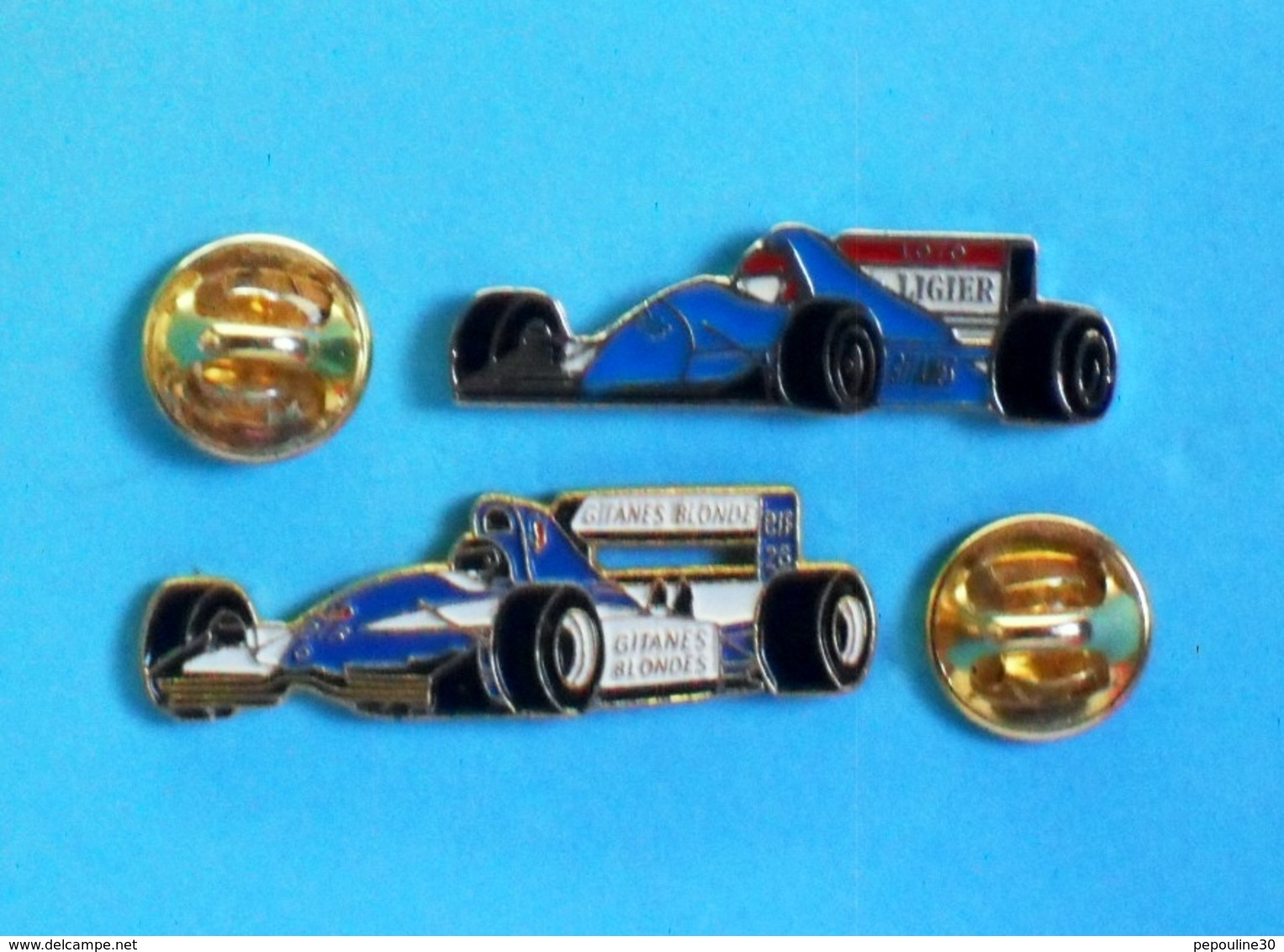 2 PIN'S //  ** DEUX F1 LIGIER RENAULT ** . (Winner) - Renault