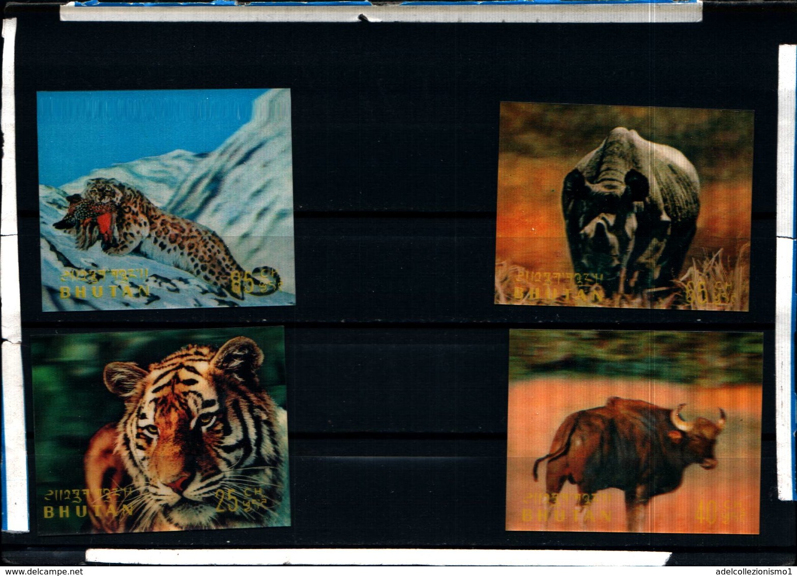 6466B) 1970 BHUTAN FAUNA ANIMALI SELVAGGI 3D -MNH** - Bhutan