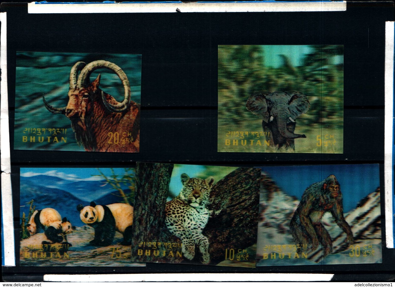 6466B) 1970 BHUTAN FAUNA ANIMALI SELVAGGI 3D -MNH** - Bhutan