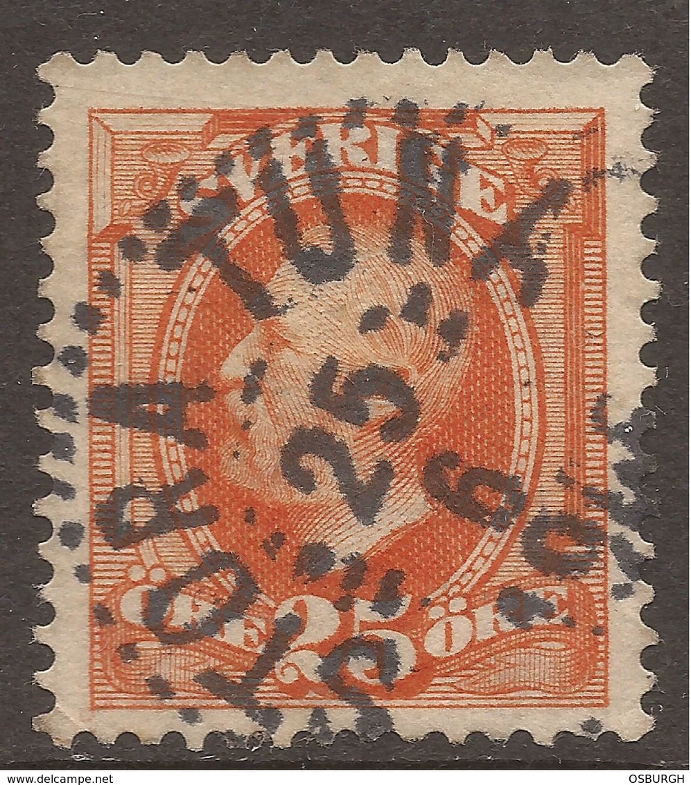 SWEDEN. POSTMARK. STORA TUNA. 25o ORANGE USED. - Used Stamps