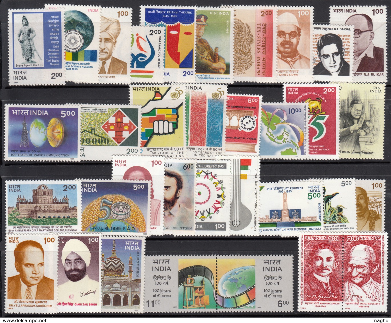 India MLH 1995, Year Pack MH, With All Set - Volledig Jaar