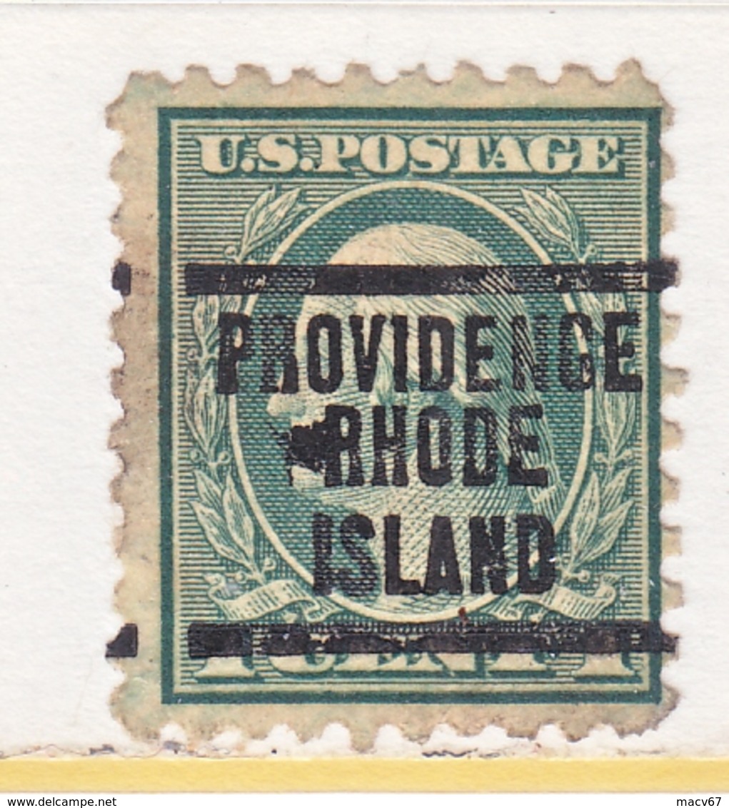 U.S. 424   Perf.  10  ROTORY PRESS   *  RHODE  ISLAND  Wmk. 190 Single Line  1914 Issue - Vorausentwertungen