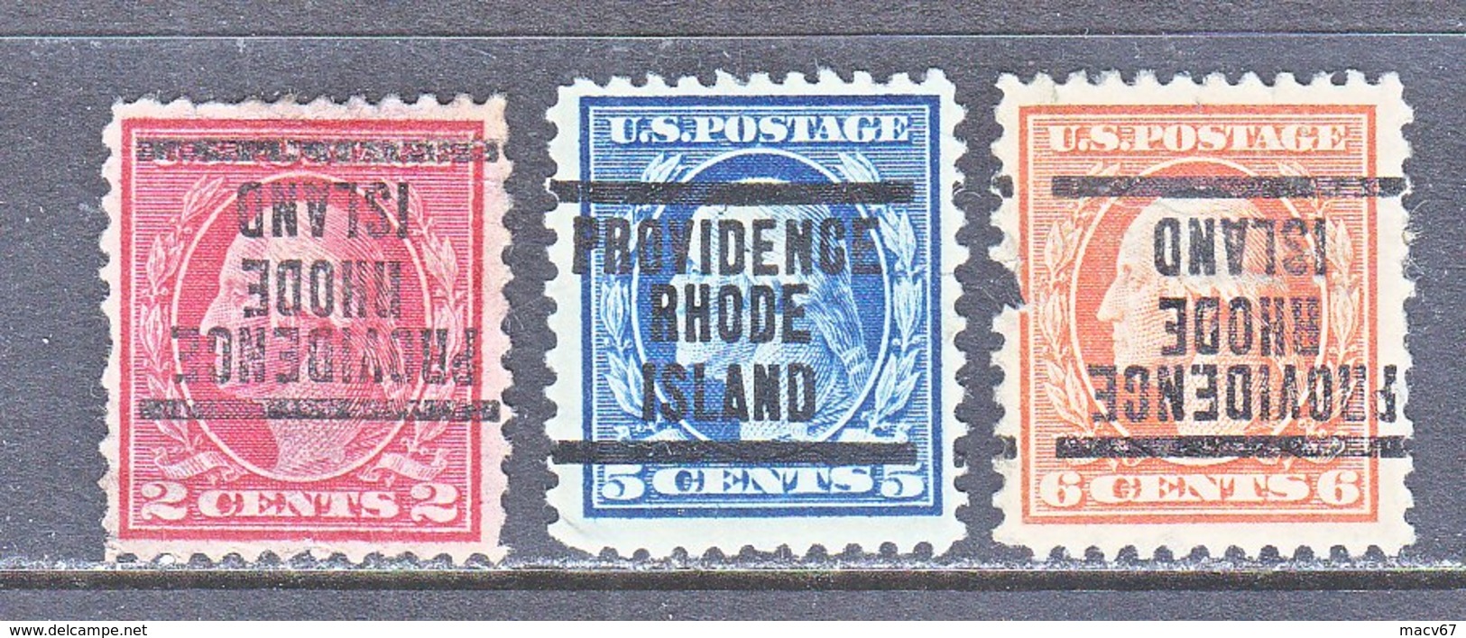 U.S. 499 +    Perf.  11   * (o)    RHODE  ISLAND   1917 Issue - Precancels