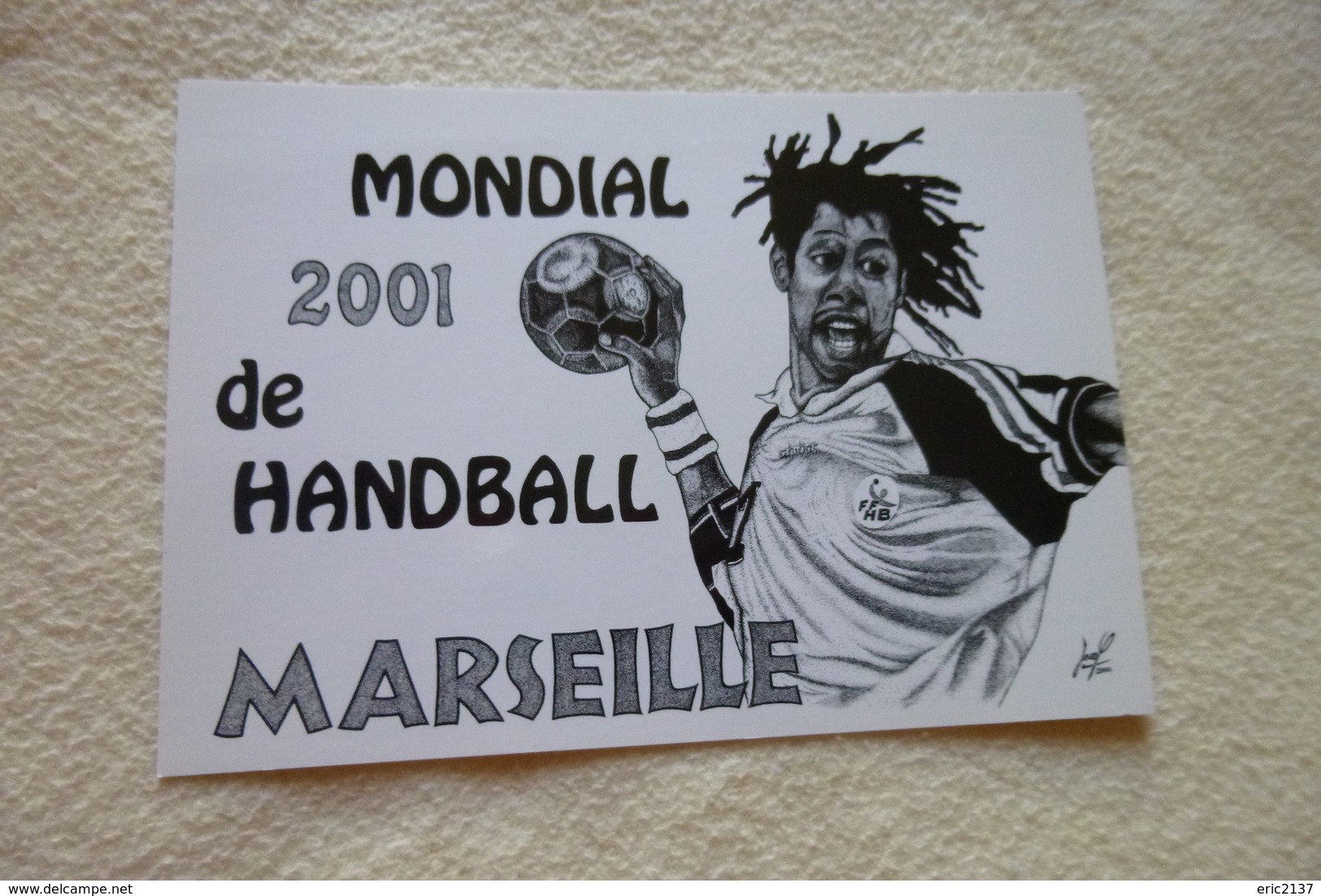 BELLE ILLUSTRATION JP-PORCHEROT...MONDIAL 2001 A MARSEILLE ...RICHARDSON ...17E SALON DES CP ..ETC - Handball