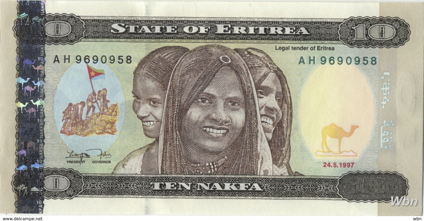 Erythrée 10 Nakfa (P3) 1997 (Pref: AH) -UNC- - Erythrée