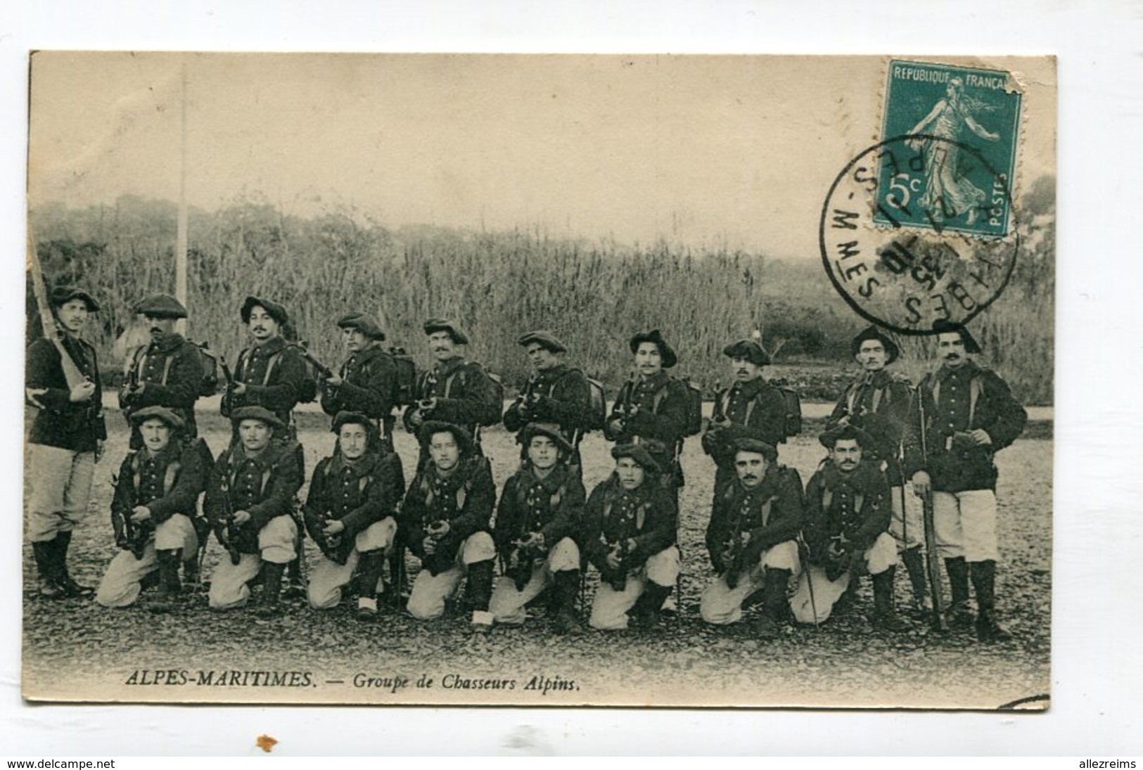 CPA  06 : Militaria  Groupe De Chasseurs Alpins  1911  VOIR DESCRIPTIF  §§§ - Autres & Non Classés