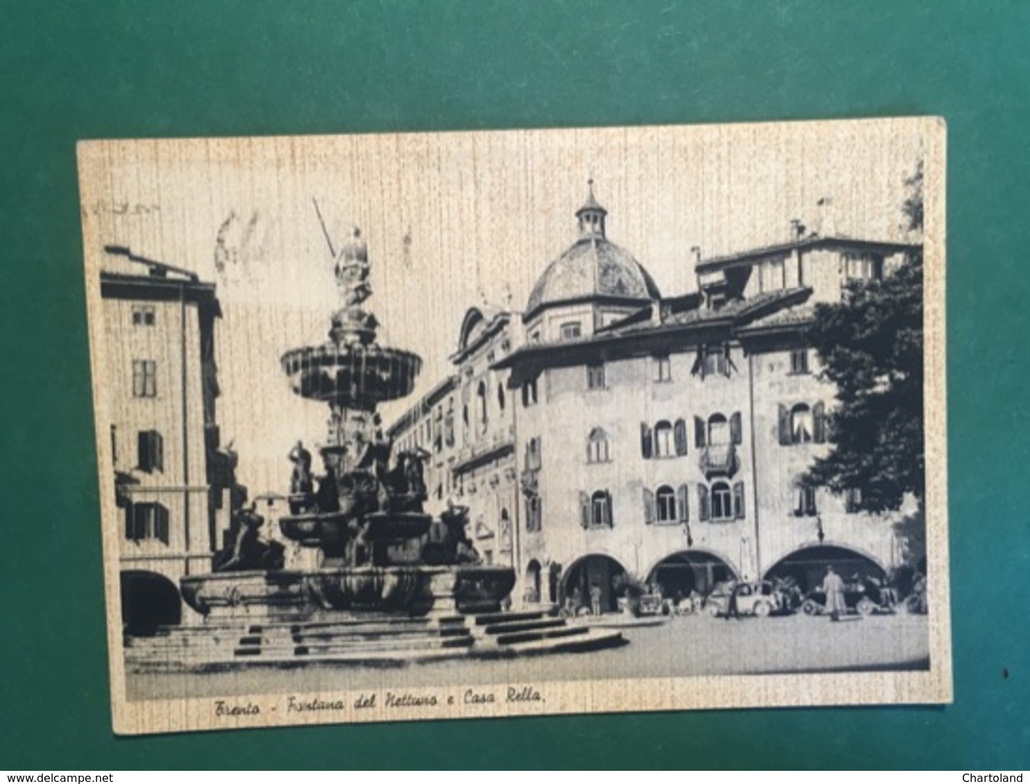 Cartolina Trento - Fontana Del Nettuno E Casa Rella - 1951 - Trento