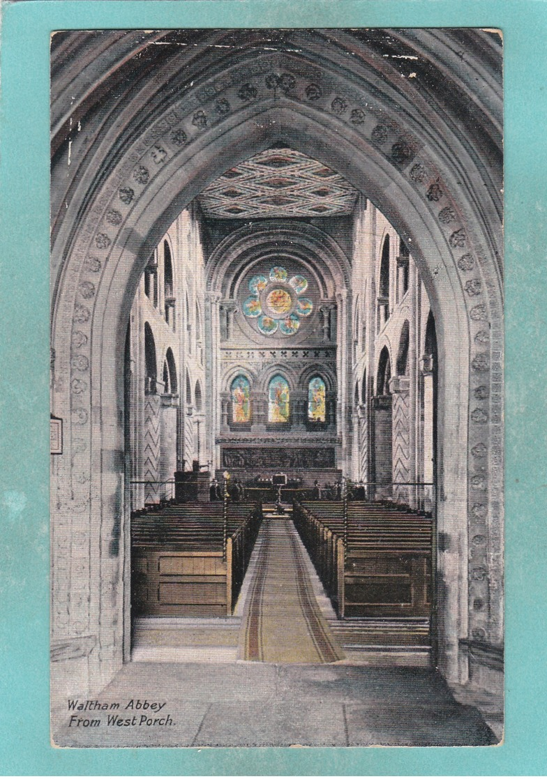 Small Old Postcard Of Inside Waltham Abbey,Essex,V112 - Other & Unclassified
