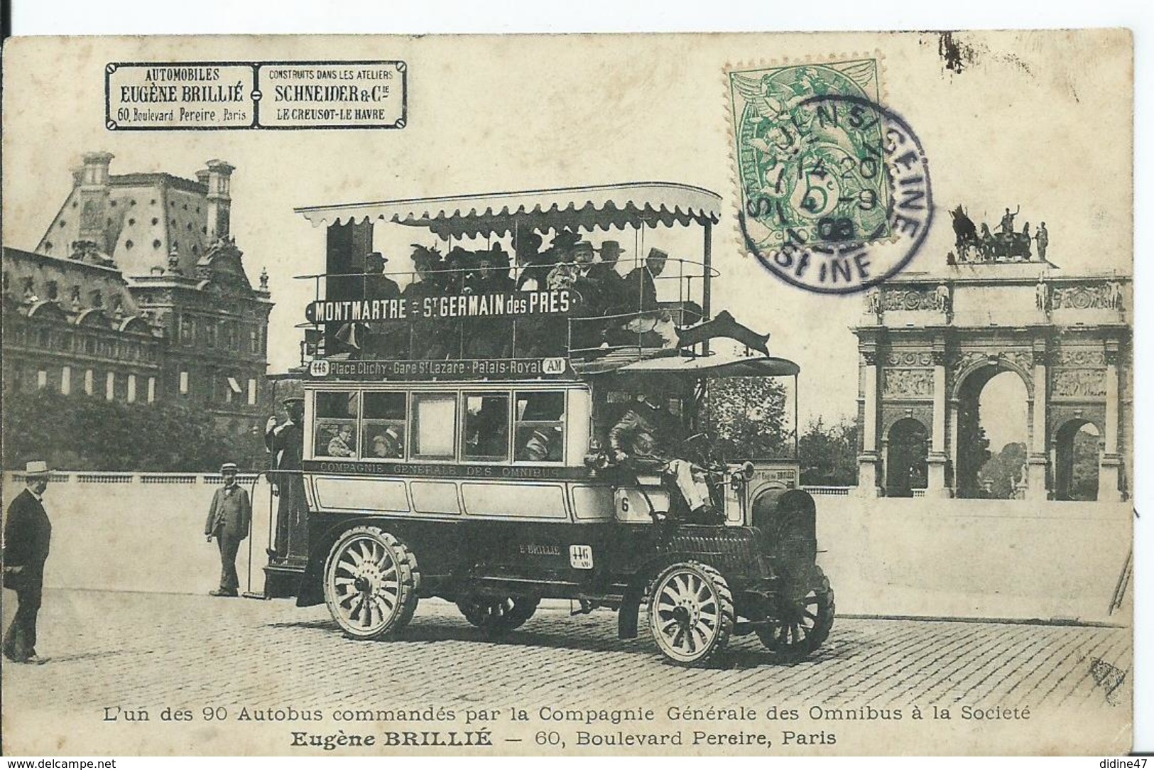 PARIS - Autobus Eugène BRILLE - Transport Urbain En Surface