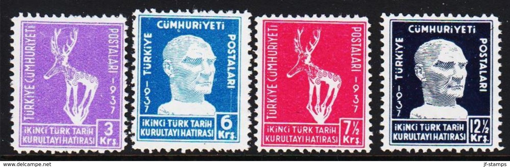 1937. History Kongress 4 Ex. (Michel 1010 - 1013) - JF303704 - Unused Stamps