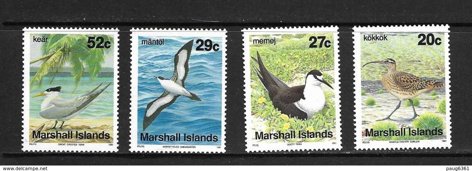 MARSHALL 1991 OISEAUX  YVERT N°341/44  NEUF MNH** - Altri & Non Classificati