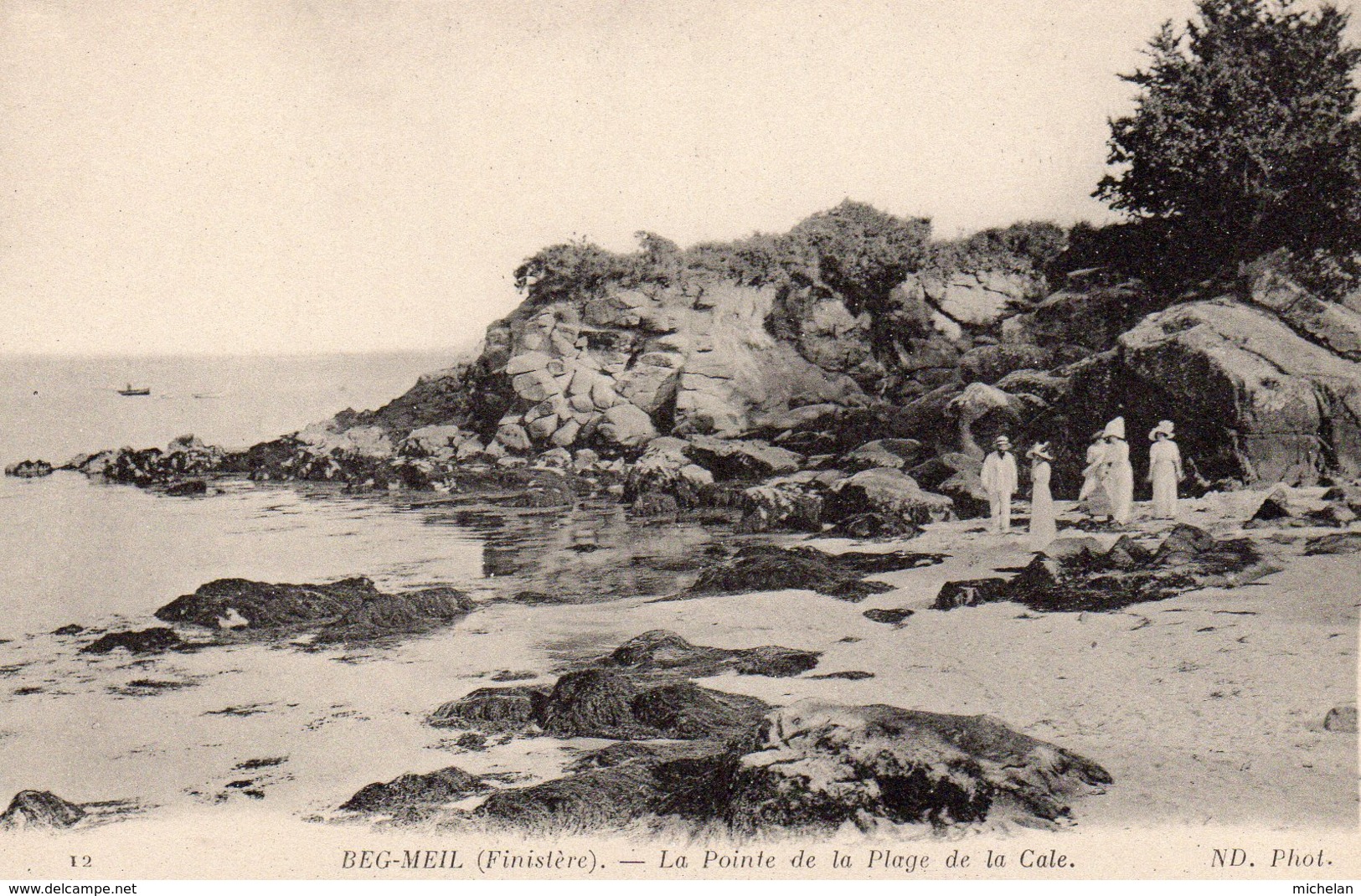 CPA   29   BEG-MEIL---LA POINTE DE LA PLAGE DE LA CALE - Beg Meil