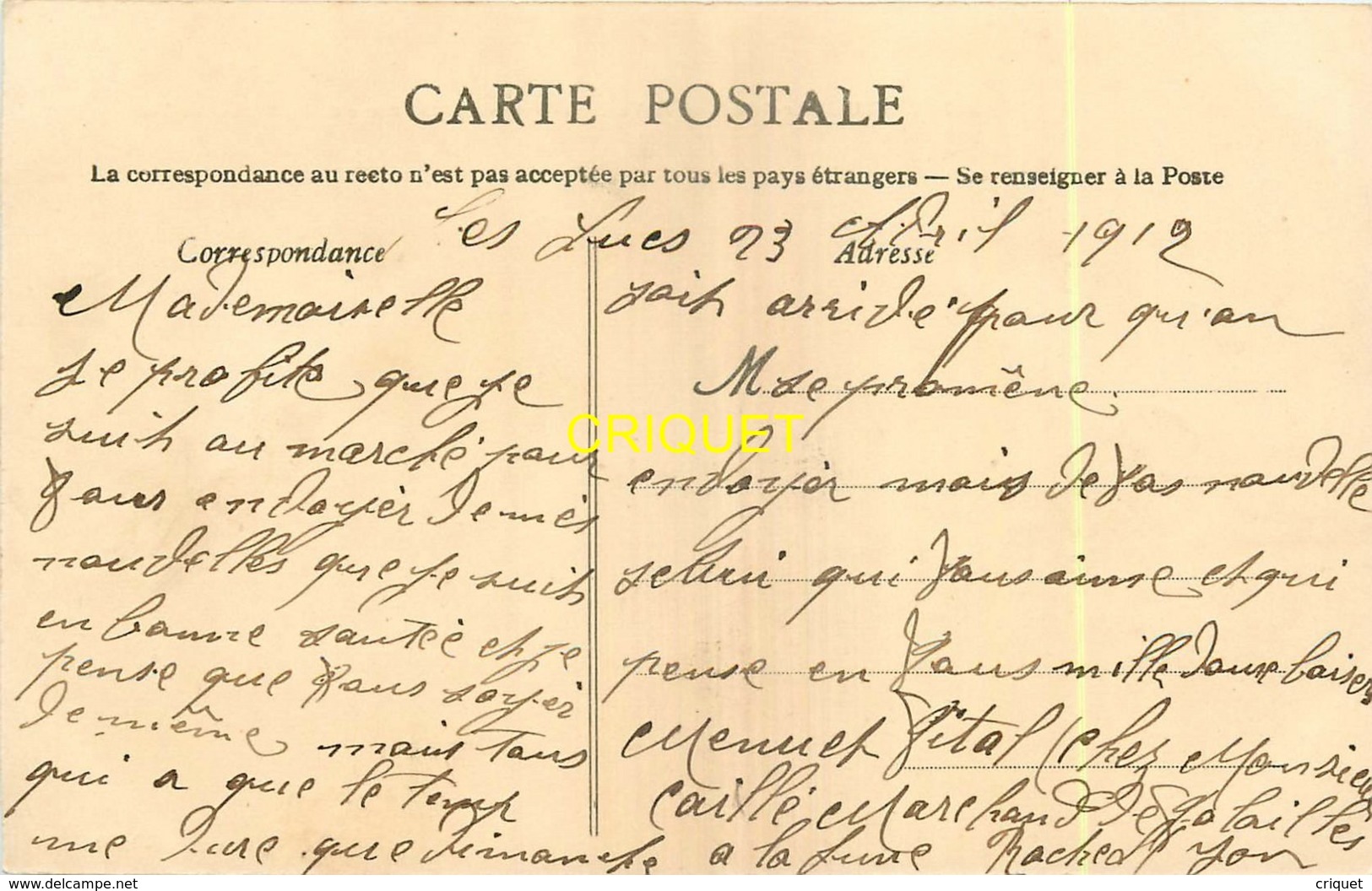 85 Les Lucs Sur Boulogne, Arrivée Par La Route De La Roche Sur Yon, écrite 1912 - Les Lucs Sur Boulogne