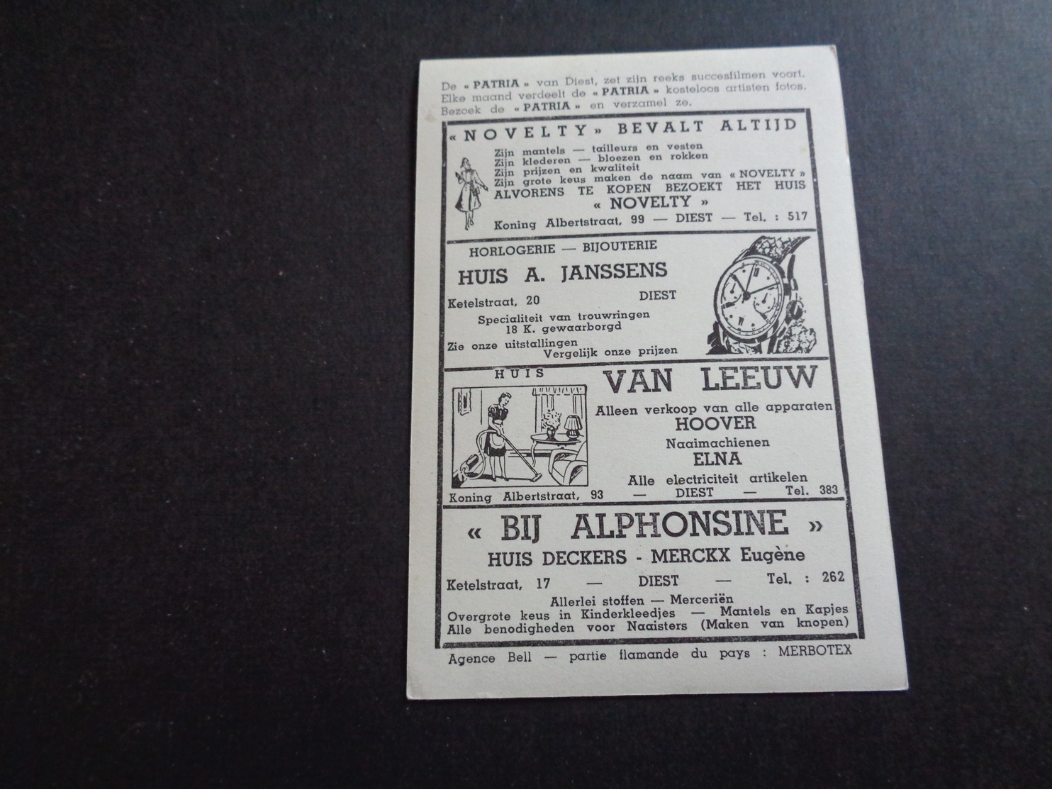 Artiste ( 437 )  Acteur  Cinéma  Ciné   Film  Bioscoopreclame  Diest  Reclame :  Don Amèche - Publicité Cinématographique