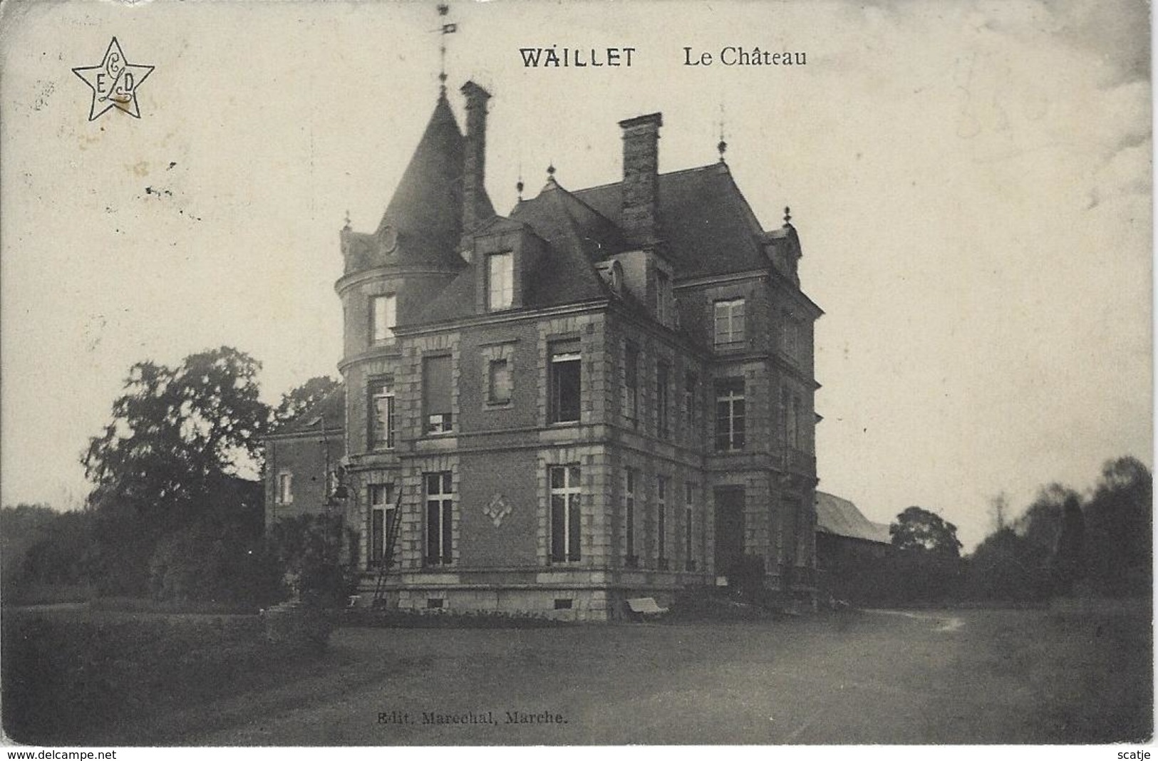 Waillet    Le Château   -   Prachtige Kaart!   1913 - Somme-Leuze