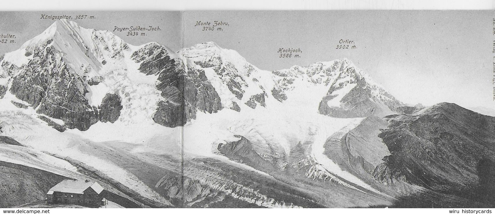 AK 0295  Panorama Von Der Schaubach-Hütte - Dreifach Faltkarte Ca. Um 1910-20 - Bolzano