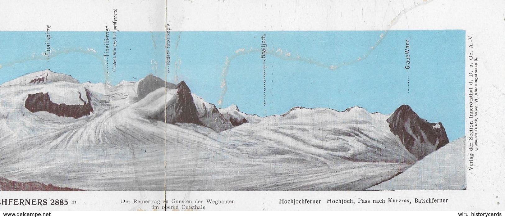 AK 0295  Ansicht Des Hochjochferners - Dreifach Faltkarte Ca. Um 1910-20 - Bolzano (Bozen)