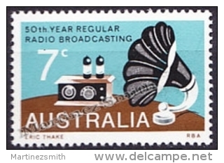 Australia 1973 Yvert 526, 50 Years Regular Radio Broadcasting - MNH - Mint Stamps