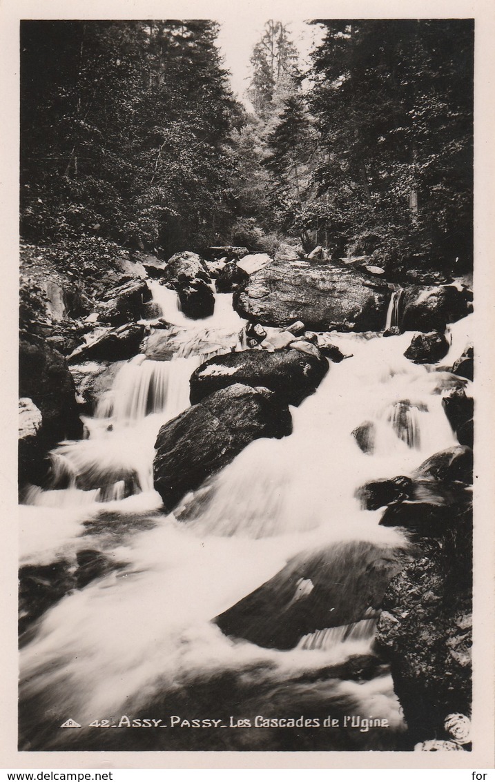 Haute Savoie : ASSY - PASSY : Les Cascades De L'ugine ( Au Dos Tampon Chalet Du Lac Vert ) Photo Véritable - Passy